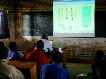 PhET in Burundi. Courtesy of Dr. Paolo Brunello